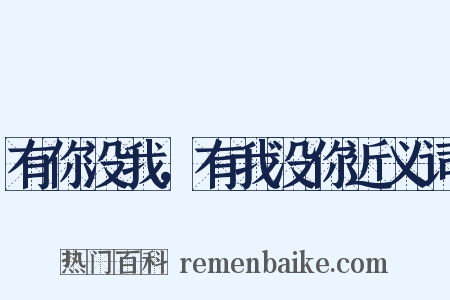 有你没我，有我没你近义词是什么意思的图片